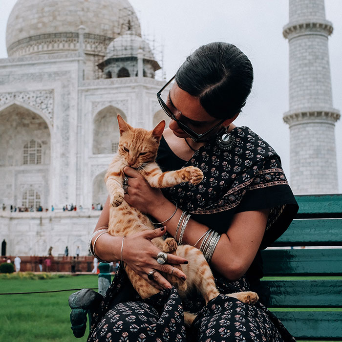 Woman Holding Cat